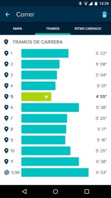 Fitbit Surge - Actividad aplicación móvil