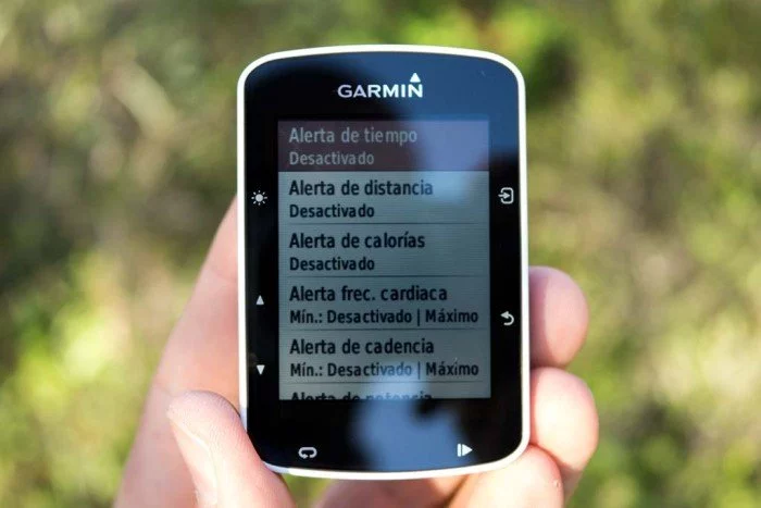 Garmin Edge 520 - Configuración de alertas