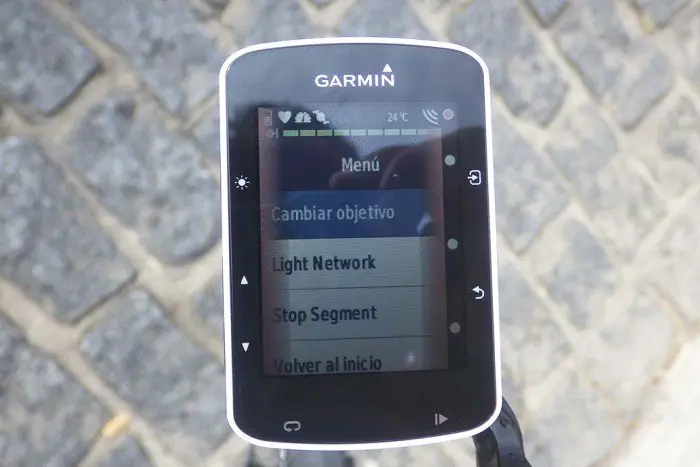 Garmin Edge 520 - Radar display