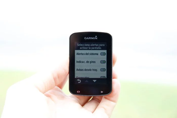 Garmin Edge 820 - Alertas activar pantalla