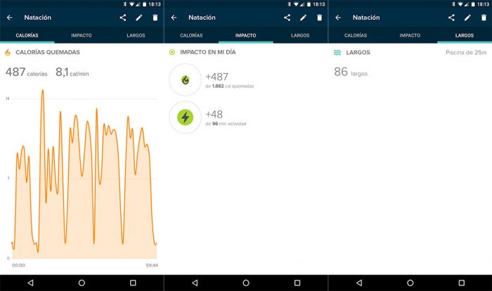 Fitbit Flex 2 - Comparativa natación