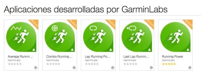 Aplicaciones Garmin Running Power