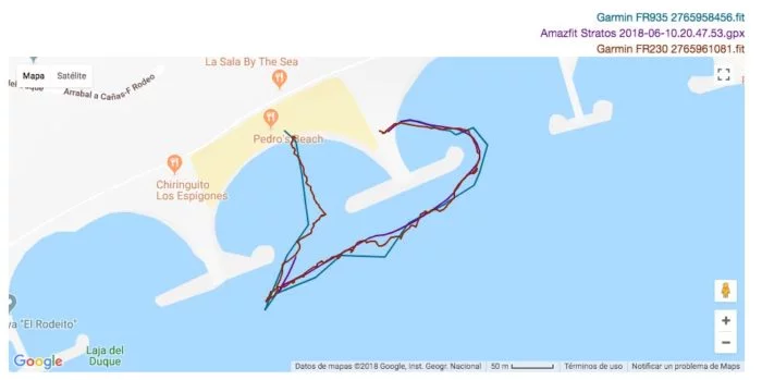 Amazfit Stratos - GPS aguas abiertas
