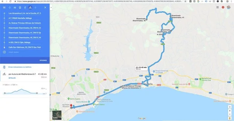 Ruta Google Maps a GPX