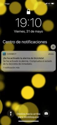 Garmin Connect - Notificación alarma