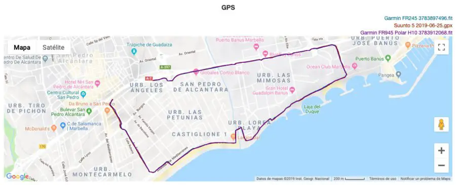 Garmin Forerunner 245 - GPS Comparison