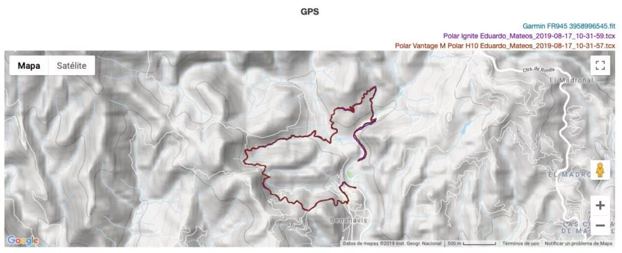 Polar Ignite - GPS Comparison