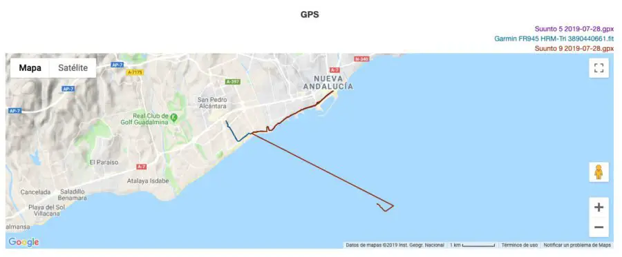 Suunto 5 - Comparativa GPS