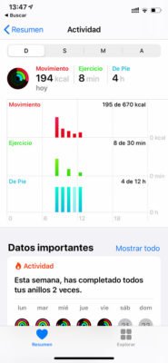 Apple Watch - Aplicación salud