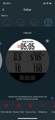 Configuración de pantallas COROS APEX Pro