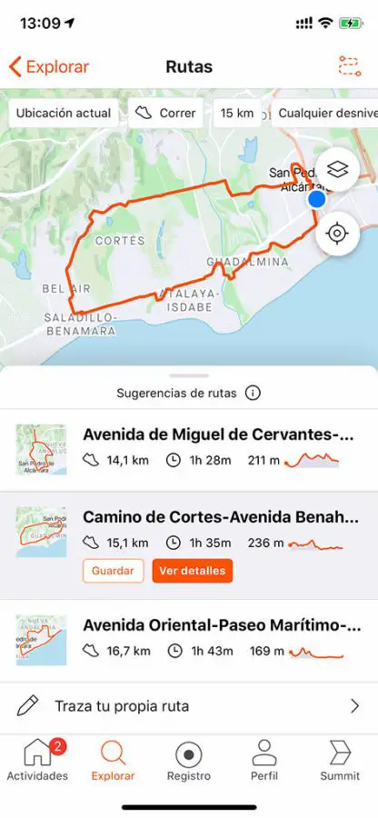 Strava - Calculated running route