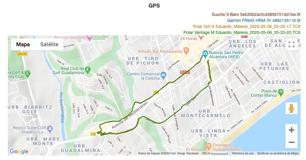 Comparison GPS Suunto 9 and Polar Grit X
