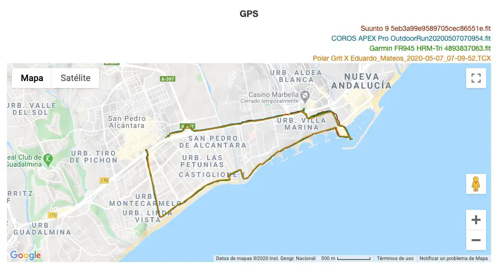 Comparison GPS Suunto 9 and Polar Grit X