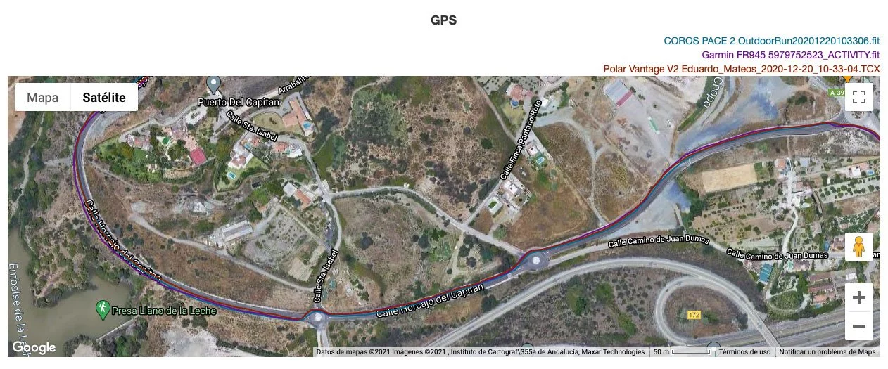 COROS PACE 2 - Comparativa GPS