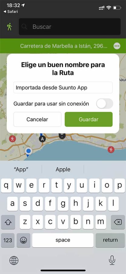 Suunto 9 Baro Titanium - Suunto App to Komoot