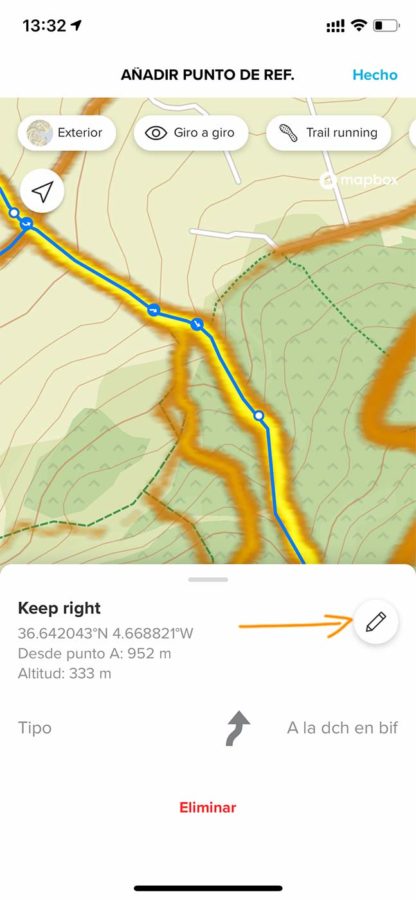 Navegación giro a giro con Suunto App