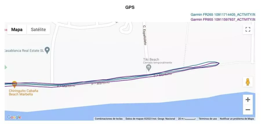 GPS Comparison Garmin Forerunner 265