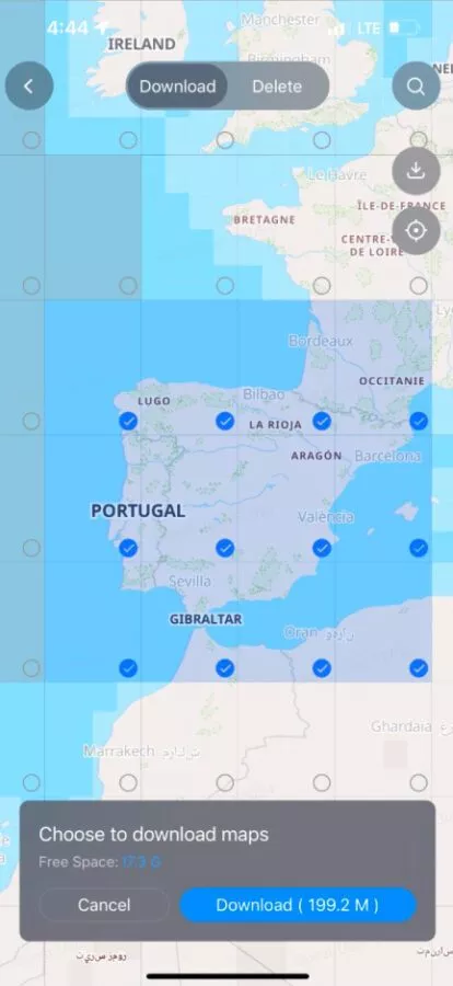 Nueva App COROS - Mapas