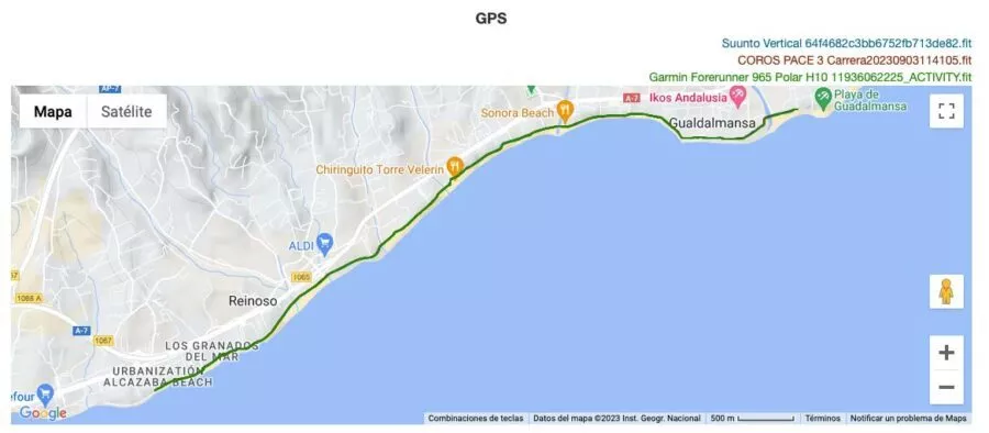 COROS PACE 3 - Comparativa GPS