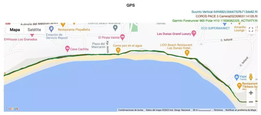 COROS PACE 3 - Comparativa GPS