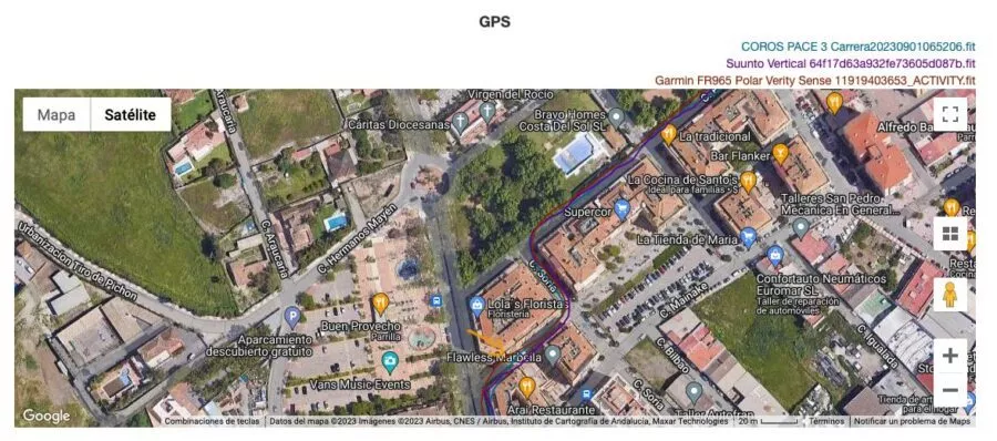 COROS PACE 3 - Comparativa GPS