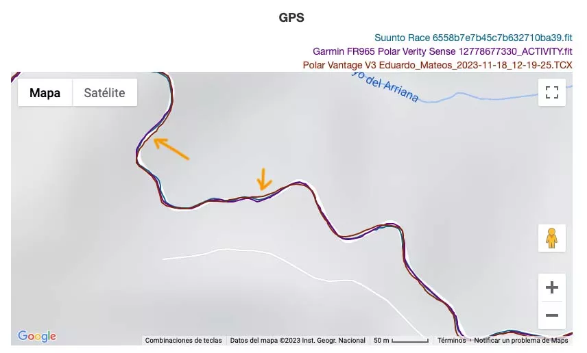 Polar Vantage V3 - Comparativa GPS