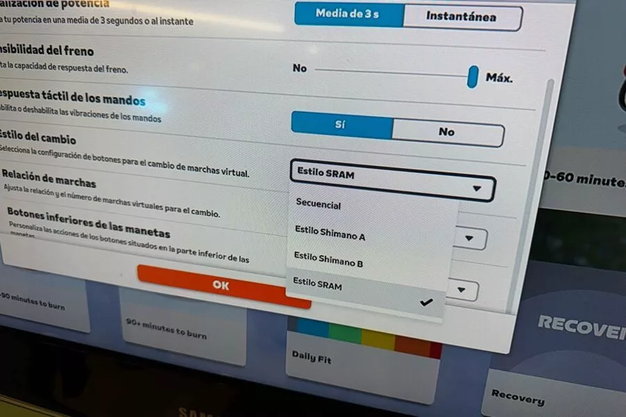 Zwift - Botones